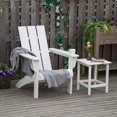 thumbnail image 4 of Yardi Yarda Patio Adirondack Chair, Weather Resistant Outdoor Chair with High-Back, HDPE Fire Pit Chair, White, 4 of 11