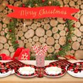 thumbnail image 5 of Christmas Paper Plates and Napkins Set, Disposable Holiday Foil Gold Paper Tableware for 24 Guests, Include 7” and 9” Plates, 7 oz Cups, Napkins and Straws, 5 of 6