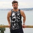 thumbnail image 6 of Salouo Chained Skull Artwork for Men's Tank Tops,Sleeveless Muscle Shirts for Men Quick Dry Workout Tank Top Gym Muscle Tee Fitness Bodybuilding Sleeveless T Shirt-4X-Large, 6 of 7