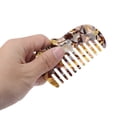 thumbnail image 4 of Unique Bargains 1 Pc Women Durable Cute Cat Comb Black Acetate Sheet, 4 of 6