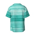 thumbnail image 7 of Kdxio Men's Hawaiian Shirt for Men Short Sleeve Shirt Teal Turquoise Summer Casual Holiday Beach Button Down T-Shirts, 7 of 7