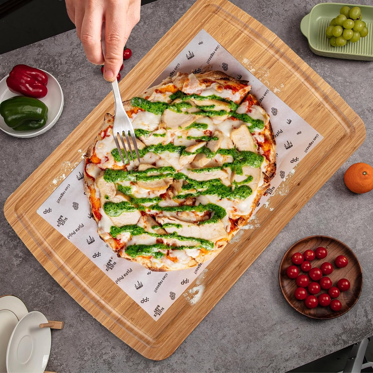 Extra Large Cutting Boards , 30 x 20 Extra Large Bamboo Cutting Board with Juice Groove, Stove Top Cover, Wood Cutting Boards
