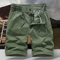 thumbnail image 1 of pstuiky Pantalones cortos para hombre, Pantalones cortos deportivos de verano para hombre, de color liso, informales, cargo Pantalones cortos cargo, 1 of 4