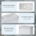 thumbnail image 5 of EUROCO 16" Wall-Mounted Bathroom Vanity with Sink Bathroom Vanity Cabinet with Ceramic Basin,Soft-Close Door, Ideal for Small Bathrooms, Easy Assembly, Stylish Storage, White, 5 of 8