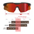thumbnail image 3 of Gafas de sol ER00 S598 envolventes para béisbol para jóvenes, niños y mujeres, 3 of 9