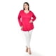 thumbnail image 4 of Blusa con encaje y escote cruzado Roman Fashion /Tallas Extras, 227 (Fiusha) fucsia 40, 4 of 5