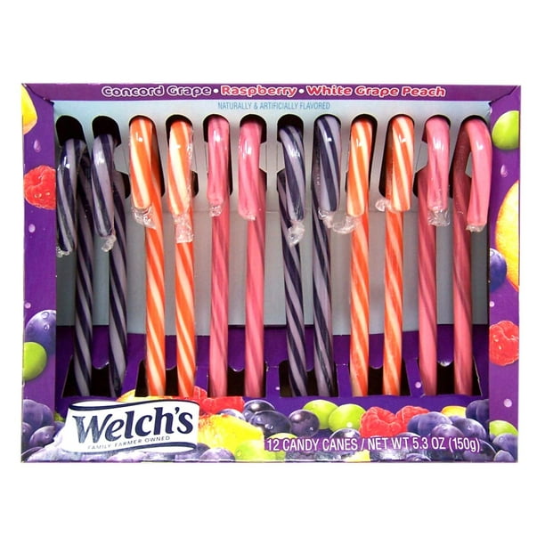 Welchs Fruit Flavored Christmas Candy Canes Individually Wrapped, 5.3 Ounce - Walmart.com ...