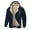 Blue, variant on Men's Sherpa Hoodie Jacket Lined Zip Up Warm Hoodies Sweatshirt Winter Casual Hooded Coat Plus Size Christian Faith Outdoor Thermal Jacket with Zipper Pockets