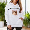 thumbnail image 2 of NOLDARES Cat Pouch Hoodie for Women Kangaroo Pocket Dog Pouch Sweatshirts Pet Carrier Animal Holder Long Sleeve Pullover Tops,Light Gray,M, 2 of 9