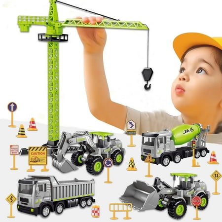 Car Toys for 3-6 Years Boys - Toddler Construction Truck Set - Carrier Truck Digger Toys - Birthday Gift for Boys 3 4 5 6 7 Year Old