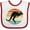 White and Red, variant on Inktastic Kangaroo Retro Australia Boys or Girls Baby Bib