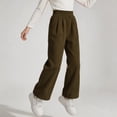 thumbnail image 6 of Nekdswn Girls Wide Leg Sweatpants Teen Fleece Lined Baggy Trousers Stretchy Open Bottom Pull on Slacks Kids Fall Athletic School Pants, 6 of 8