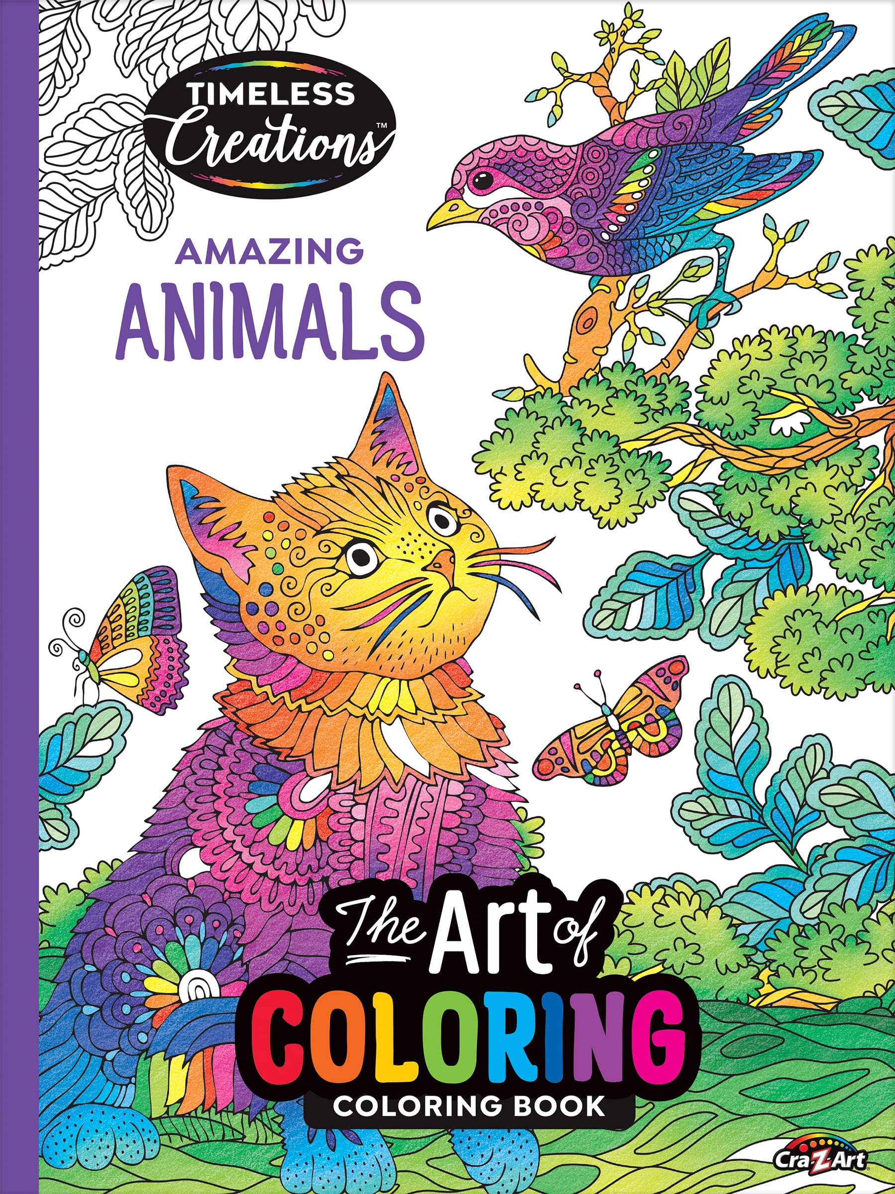 Cra-Z-Art Timeless Creations Amazing Animals Coloring Book, 64 Pages