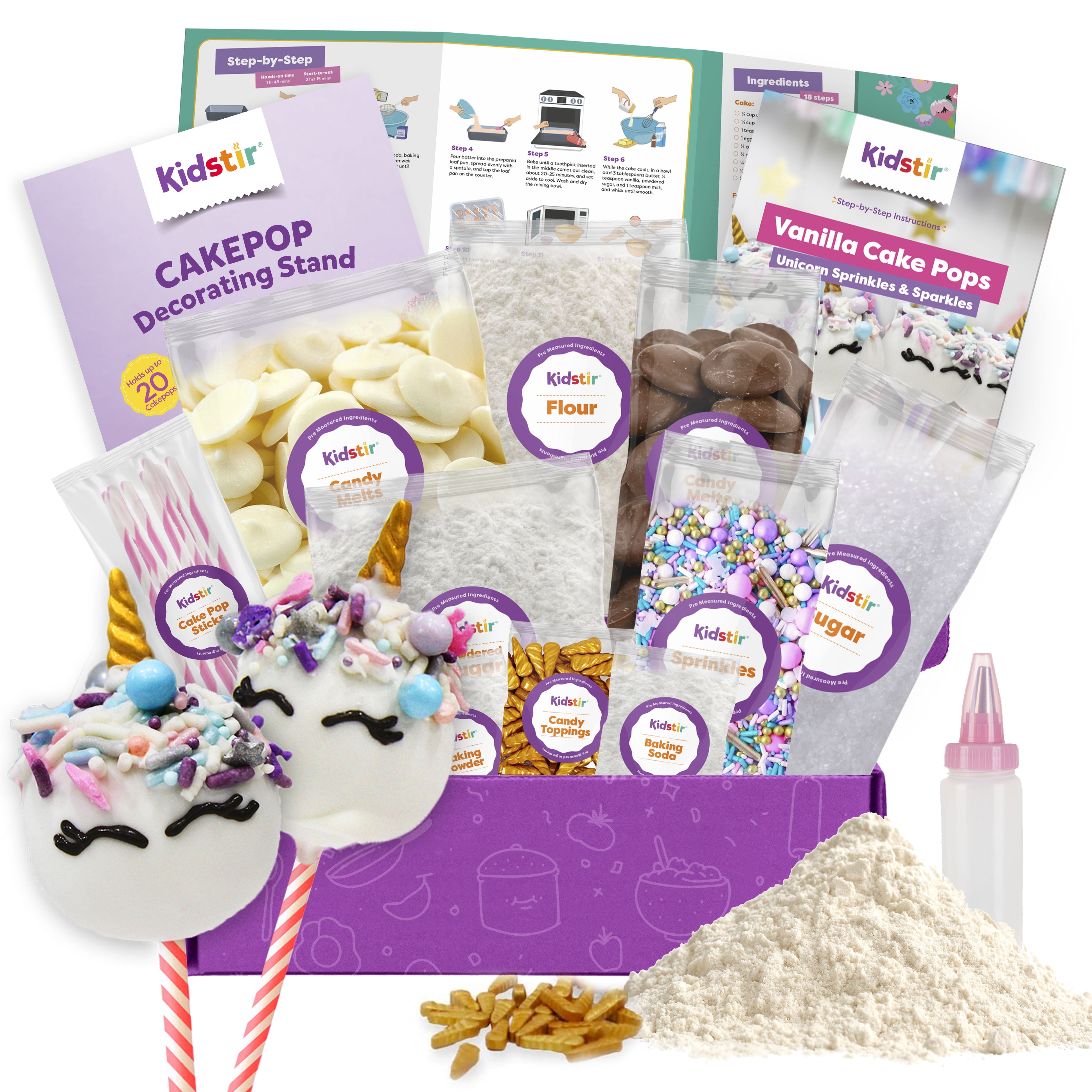 Unicorn Cake Pop Kit DIY Kits For Kids With Pre-Measured Ingredients – Best Unicorn Gifts For Girls