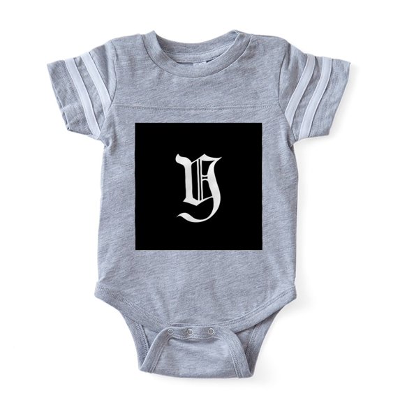 CafePress - Gothic Initial Y - Cute Infant Baby Football Bodysuit