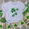 thumbnail image 2 of Besolor T-Shirts de la Saint-Patrick pour Femmes Été Col Rond Manches Courtes Tuniques Tops Décontractés Blouse Graphique Ample, 2 of 6