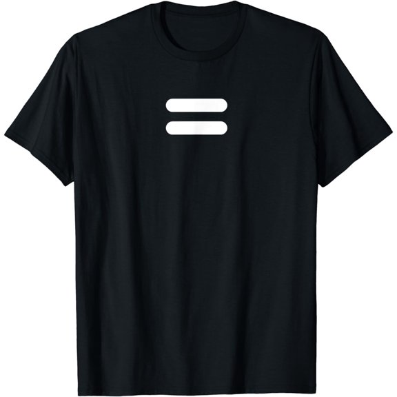 Equality T-Shirt - Equal Sign in White Ink