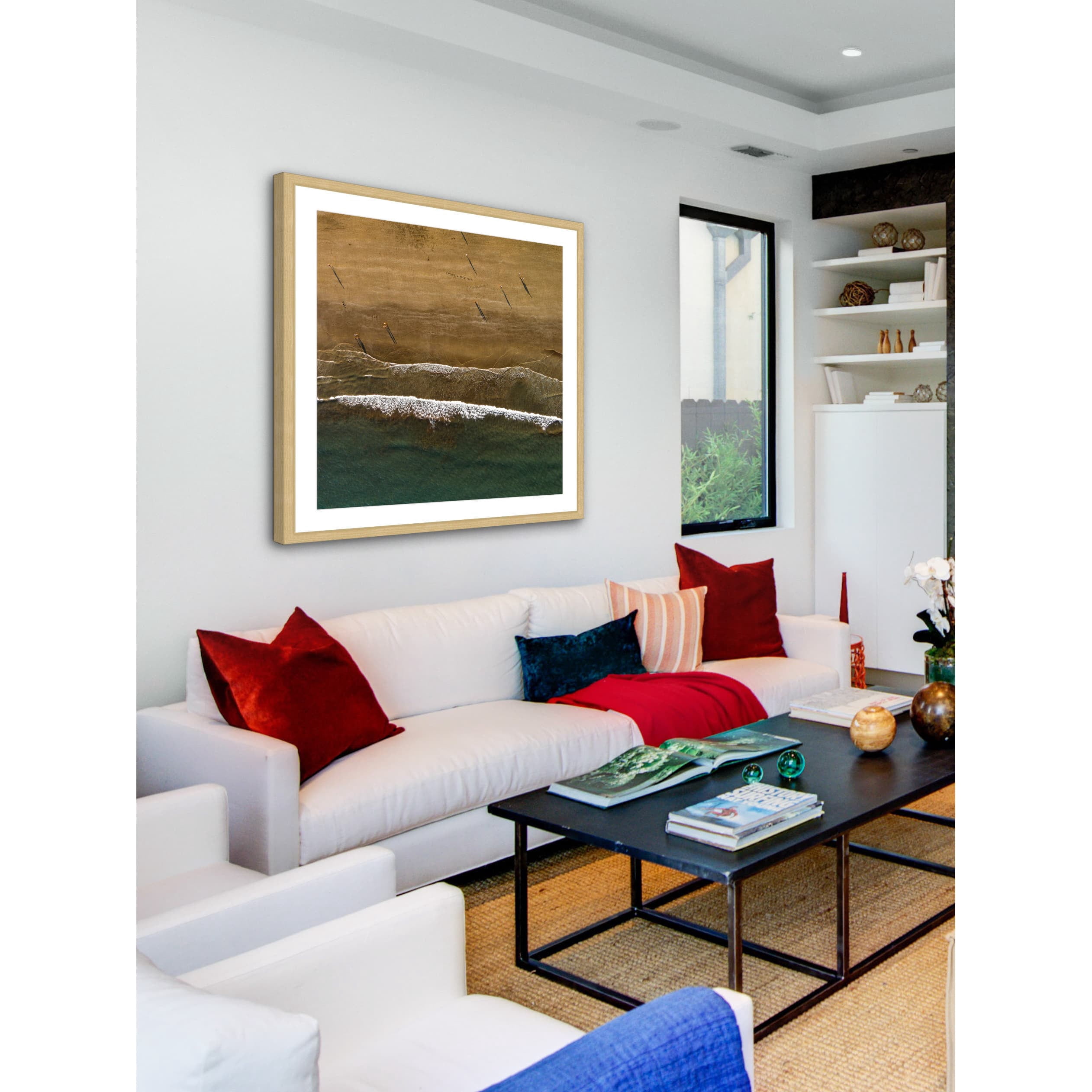 Marmont Hill 'Foamy Waves' by Karolis Janulis Framed Painting Print