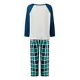 thumbnail image 4 of Jaweiwi Family Matching Christmas Pajamas Set Tree Letter Print Tops and Plaid Pants Holiday Pajamas Sleepwear, 4 of 10