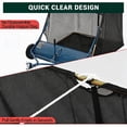 thumbnail image 4 of Senfot 50 Inch Extra Large Capacity Blue Carbon Steel Tow Behind Lawn Sweeper Detachable Storage Bag Towable Design for Lawn Grass Leaves Pine Needle Pickup, 4 of 7