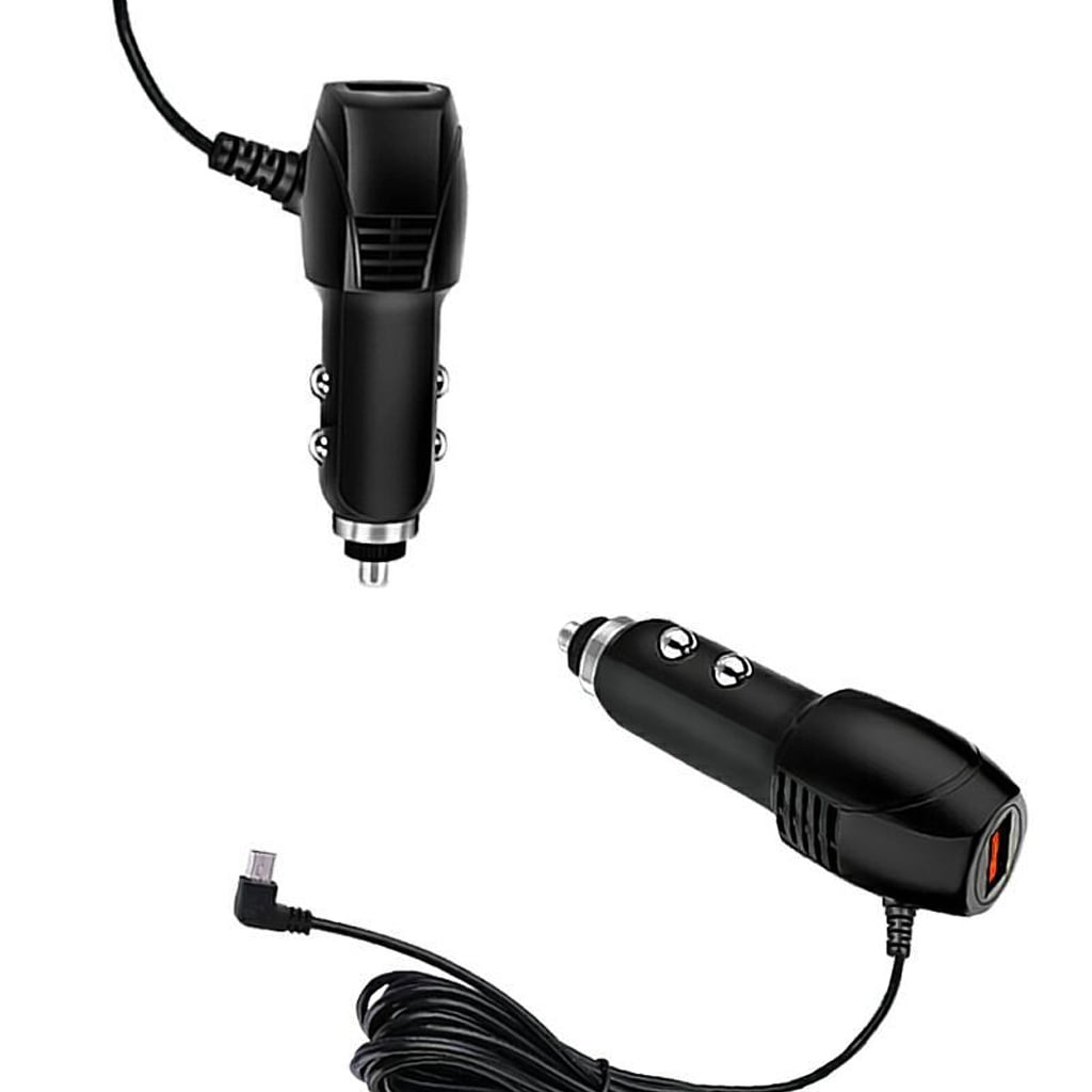 SIEYIO USB and Mini USB Car Charger for GPS and Dash Cam 5V 2A for 12V-36V Input