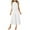 White, variant on Diufon Summer Women's 2 Piece Outfits Round Neck Sleeveless Tanks Top Ruffle Capris Pants Solid Color Set