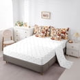 thumbnail image 5 of Manfei Cute Cartoon Dogs 7-Piece Bedding Comforter Set,Pet Animal Lovers King Bedding Sets,Beige Orange Gray Bed Sheets For Boys Girl,Ultra Soft Home Decor Reversible, 5 of 8