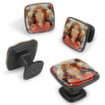 thumbnail image 2 of 4 Pcs Cabinet Handle Drawer Pulls Chinese God of Wealth Knobs with Screws Square Furniture Office Cabinet Knob Decoration, 2 of 7