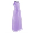 thumbnail image 2 of iEFiEL Girls Rhinestone Accent Wedding Bridesmaid Pageant Birthday Party Dress Lavender 10, 2 of 6
