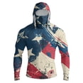 thumbnail image 2 of GrmtClth Men's Fishing Shirts 2026 Independence Day American Flag Pattern Camping Long Sleeve Fashion Hoodies with Face Mask Upf 50+ Sun Protection Tops Red 4XL, 2 of 9