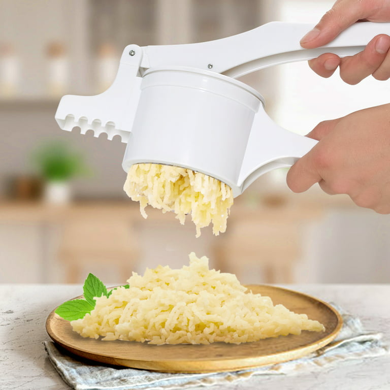 Potato Masher with 3 Interchangeable Discs & Silicone Grip Handles 