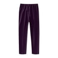 thumbnail image 4 of QATAINLAV Boys Dress Pants Flat Front School Uniform Pants Summer Casual Straight Leg Trousers with Pockets Purple 110 Summer Savings, 4 of 7