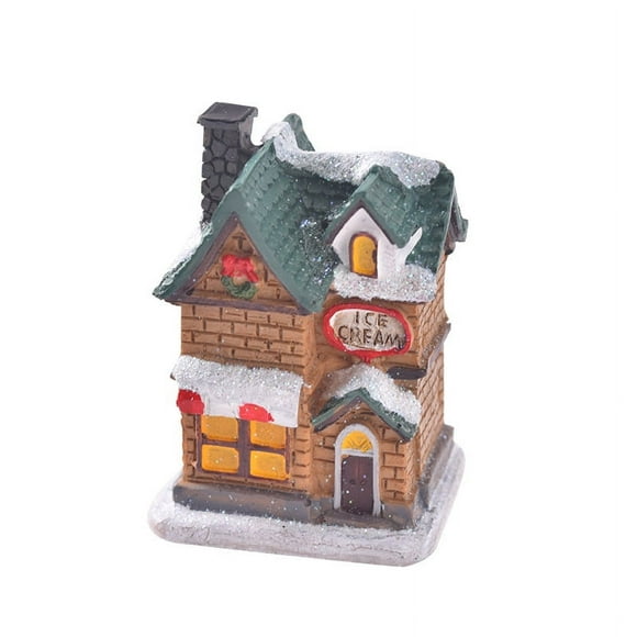 Adornos navideños Casa pequeña Micro paisaje Casa de resina Adornos navideños Regalos de Navidad moda