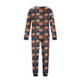 thumbnail image 5 of HTHLVMD Spiderweb Pumpkin Pajamas, Family Matching Sleepwear, Halloween Dark Blue Spider Web Pumpkin Ghost Family Matching Pajamas, Long Sleeve Crew Neck 2 Piece Home Sleep Set, S, 5 of 6