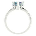 thumbnail image 4 of 2 ct Heart Cut Blue Moissanite Solitaire Engagement Ring for Women in 18K White Gold, 4 of 5