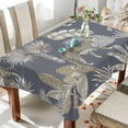 thumbnail image 4 of Tropical Palm Leaves Rectangle Tablecloth, Dust Proof Anti Wrinkle Wipeable Table Cloth Tabletop for of Dinner Kitchen Wedding Holiday Party 54"x72" Home Decor, 4 of 7