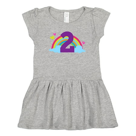 

Inktastic 2nd Birthday Rainbow Cute Girls Gift Toddler Girl Dress