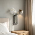 thumbnail image 6 of Wall Mounted Iron Vase, Minimalist Hydroponic Plant Stand with Clear Glass for Living Room Decor, 6 of 6