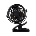 thumbnail image 2 of Mini ventilador con clip Clip ventilador fuerte viento ventilador USB silencioso bajo ruido para dormitorio de oficina dormitorio cocina dormitorio - Negro Fanmusic Mini ventilador con clip, 2 of 7
