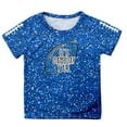 thumbnail image 4 of Fshinging Toddler Girls T Shirts Sequin Football Graphic Summer Tees Tops Glitter Print Short Sleeve Crew Neck Kids Clothes Size 8-9 Years, 4 of 4