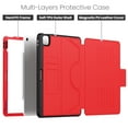 thumbnail image 2 of Protective Case for iPad Air 11 inch (M2) 2024 Cover, Flip Magnetic PU Leather Cover with Stand Card Holder Auto Wake/Sleep Shockproof Hybrid Case for iPad Air 11 inch (M2) 2024, Red, 2 of 8