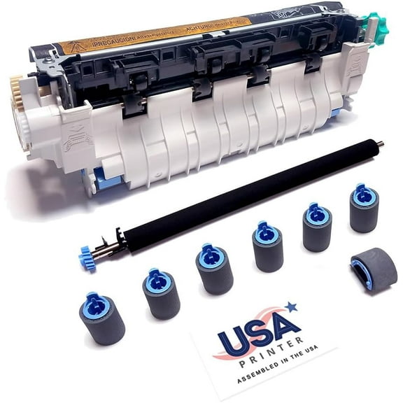 USA Printer Q5998-67904-MTKv2-USA (Q5998A Q5998-67903) Maintenance Kit for HP LaserJet 4345 includes RM1-1043 Fuser, RM1-0699 Transfer Roller, & Tray 1-4 Roller Kit (110V)