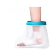 thumbnail image 1 of Tignapoo Housse de Pied en Silicone Imperméable pour Adultes - Bleu Transparent, 28cm, Réutilisable et Durable pour la Douche, Protection des Plaies, Soins Post-Chirurgicaux, 1 of 2