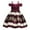 Burgundy, variant on Odeerbi Toddler Girls Princess Dresses Party Gowns Striped Off Shoulder Evening Dress Children Sleeveless Dress Spliced Color Formal Dress Blue