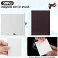 thumbnail image 2 of 50 Pcs Magnetic Painting Canvas Panel 3x3 Inches Magnetic Canvas Boards Magnetic Canvases for Paint, 2 of 5