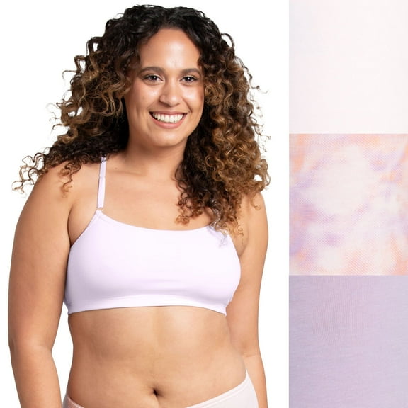 Women's Fruit of the Loom® 360 Stretch Bra 3-pack 3DSCSCT Color: Lilac Whisper Asst Size: LARGE