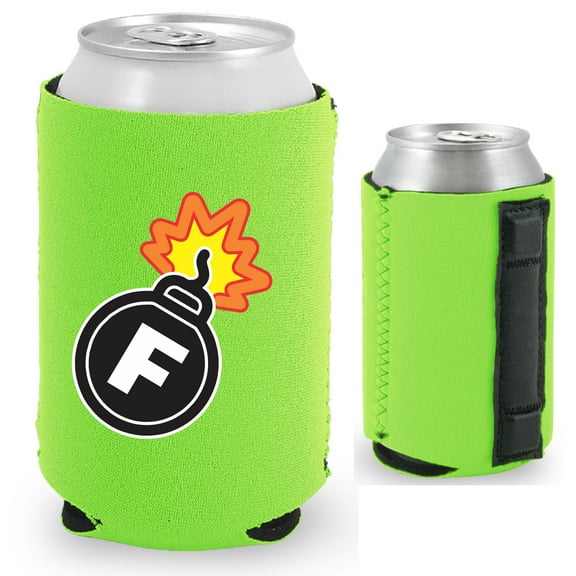 F Bomb Magnetic Can Coolie (Neon Green)