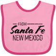 thumbnail image 3 of Inktastic From Santa Fe New Mexico in Black Distressed Text Boys or Girls Baby Bib, 3 of 4