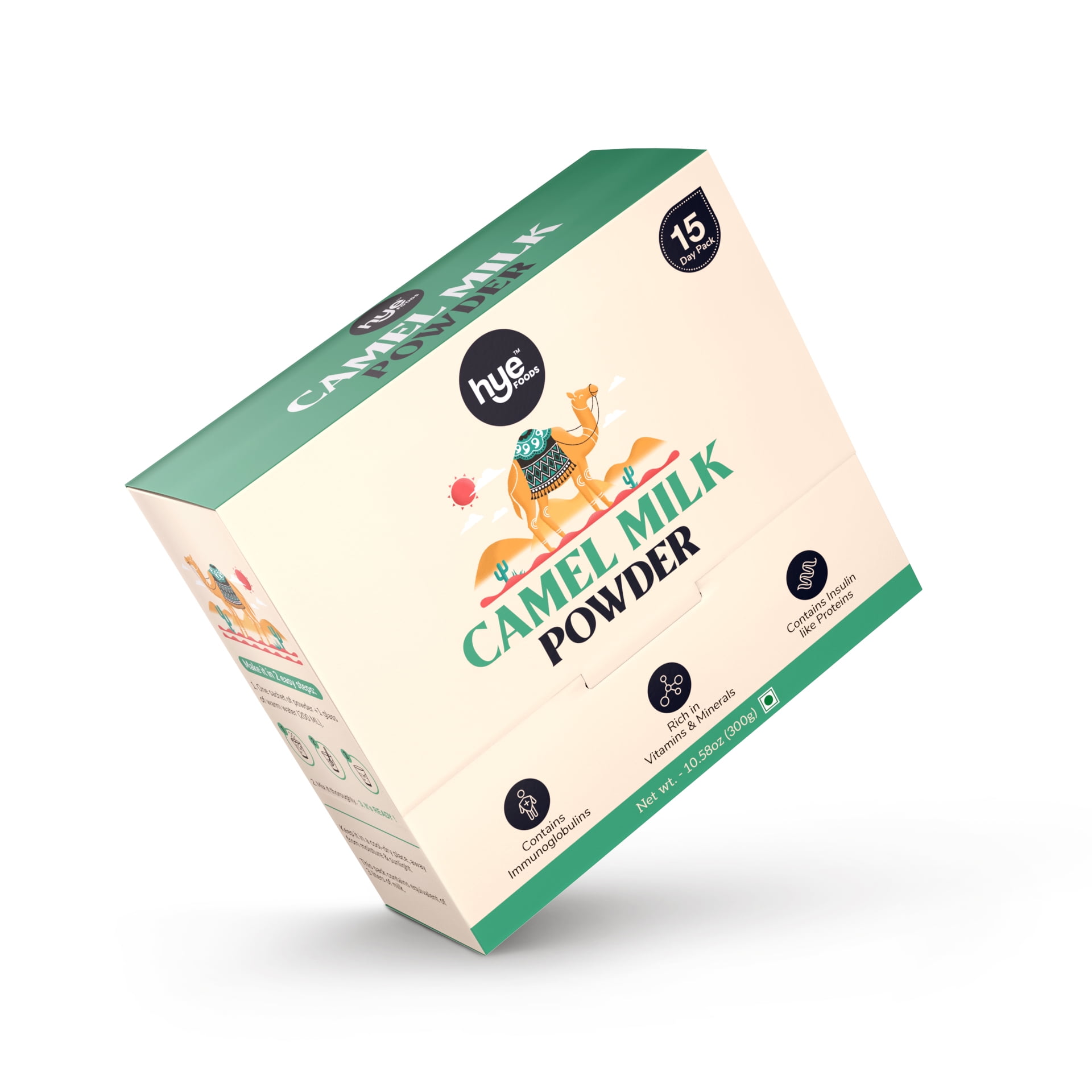 Hye Foods Camel Milk Powder | 20g x 15 Sachets | 300gms
