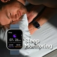 thumbnail image 3 of 3Plus MEGA Smartwatch with 2.01" AMOLED Screen/Answer & Make Calls/Sleep Monitoring/Heart Rate/100+ Workout Modes/ Quick Reply/ iPhone and Android/Extra Nylon Band in Blue, 3 of 9